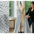 thumbnail image 5 of Soimoi Cotton Poplin Fabric Leaves & Periwinkle Floral Fabric Prints By Yard 56 Inch Wide, 5 of 7