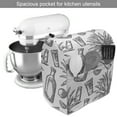 thumbnail image 2 of Agave Stand Mixer Cover, Tropical Plant and Fruit Lime Salt Shot of Tequila Vintage Engraving Sketch, Kitchen Appliance Organizer Bag Cover with Pockets, 5 Quarts, White Charcoal Grey, by Ambesonne, 2 of 4