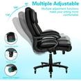 thumbnail image 5 of Big and Tall Office Chair,500lbs Capacity Heavy Duty Office Chair for Heavy People, High Back Executive Office Chair with Adjustable Lumbar Support, Quiet Rubber Wheel, Thick Padded, 5 of 7