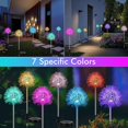 thumbnail image 3 of Luz solar de jardín al aire libre, 2 piezas de luz solar de diente de león LED luces solares de estaca impermeable jardín paisaje luz para patio pasarela, 3 of 5