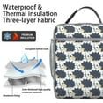 thumbnail image 2 of Hedgehog Insulated Lunch Box Student Reusable Lunch Bag with Front Pocket Cooler Tote Bag Office Camping, 2 of 6