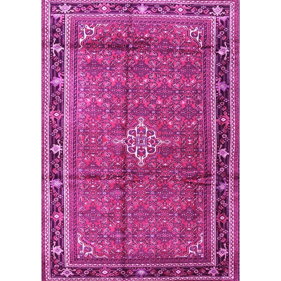 Ahgly Company Indoor Rectangle Persian Pink Traditional Area Rugs, 5' x 7'