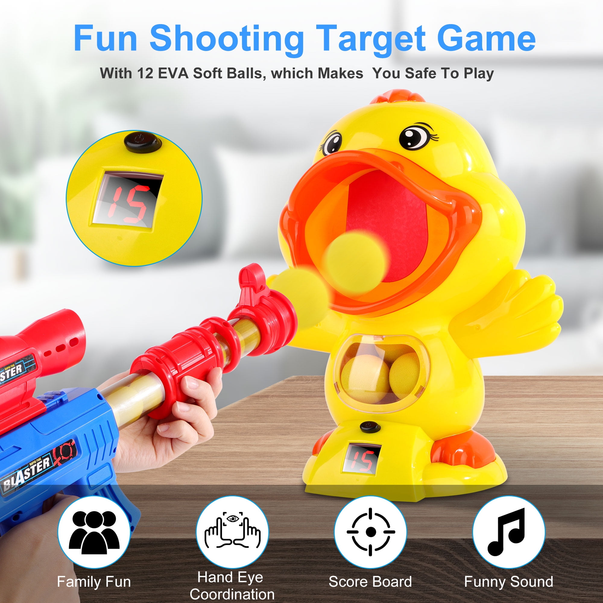Details about   Sharper Image Hungry Duck Target Feeding Game 