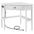 thumbnail image 3 of Renwick Modern Corner Computer Desk with Power Outlet and Drawer, White, 3 of 10