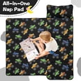 thumbnail image 4 of Monster Cartoon Truck Black Pattern Teens Toddler Nap Mat with Pillow, Sleeping Mat Bag for Preschool Daycare 59"x22", 4 of 6