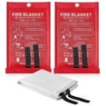 thumbnail image 1 of JARENGO Fire Blankets, Fiberglass, 40" x 40", 2 pack, 1 of 8