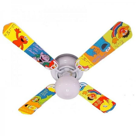 Ceiling Fan Designers 42fan Kids Ssebb Sesame Street Elmo Big Bird Ceiling Fan 42 In