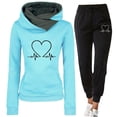 thumbnail image 4 of Woman Tracksuit Two Piece Set Winter Warm Hoodies+Pants Pullovers Sweatshirts Female Jogging Woman Clothing Sports Suit Outfits, 4 of 5