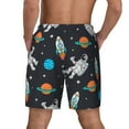 thumbnail image 4 of Gaeub Space Mens Swim Trunks Stretch Beach Shorts Quick Dry for Men Swim Shorts Swimwear with Pockets- Large, 4 of 9