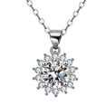 thumbnail image 1 of Uinagy Collier Moissanite 2 Carats Tournesol Collier en Diamant Complet, 1 of 6