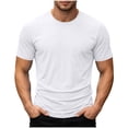 thumbnail image 3 of IhhxPro Men's Short Sleeve Stretch Tee Solid Color T-Shirt Breathable Casual Summer Shirt Lightweight Athletic Fit Travel Workout Gym S-2XL, 3 of 9