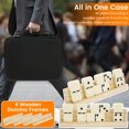 thumbnail image 5 of Lzvxtym Dominoes Set for Adults with 4 Wood Racks Funny Domino Game Set with 28 Colored Dominos and EVA Case Portable Dominoes Travel Set Complete Dominos Set for Family Board Games, 5 of 10