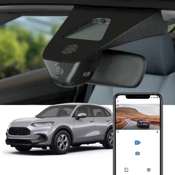 Fitcamx 4K Dash Cam for Honda HR-V 2023-2027 (Gen3), OEM Look WiFi, Plug & Play, Night Vision, Loop Recording, 64GB