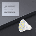 thumbnail image 3 of 6W GU4(MR11) LED Spotlight MR11 12 SMD 5730 570 DC 12V, White, 3 of 4