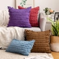 thumbnail image 5 of Wehilion 2pcs Throw Pillow Covers Linen Striped Jacquard Pattern Cushion Covers for Sofa Couch Living Room Bedroom Decorative Boho, 5 of 10