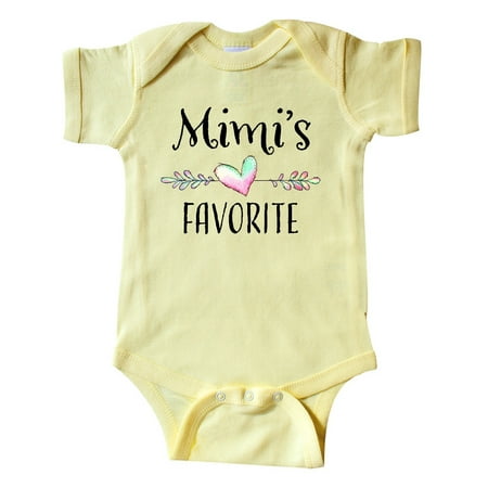 

Inktastic Mimi s Favorite- Heart Grandchild Gift Baby Boy or Baby Girl Bodysuit