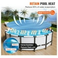 thumbnail image 3 of Solar Pool Cover 10 ft Round Solar Blanket for Inground Above Ground Swimming Pools, 15 mil Heavy-Duty Solar Cover, Thermal Bubble Covers Blue (10 Foot) 10x10ft Round, 3 of 9