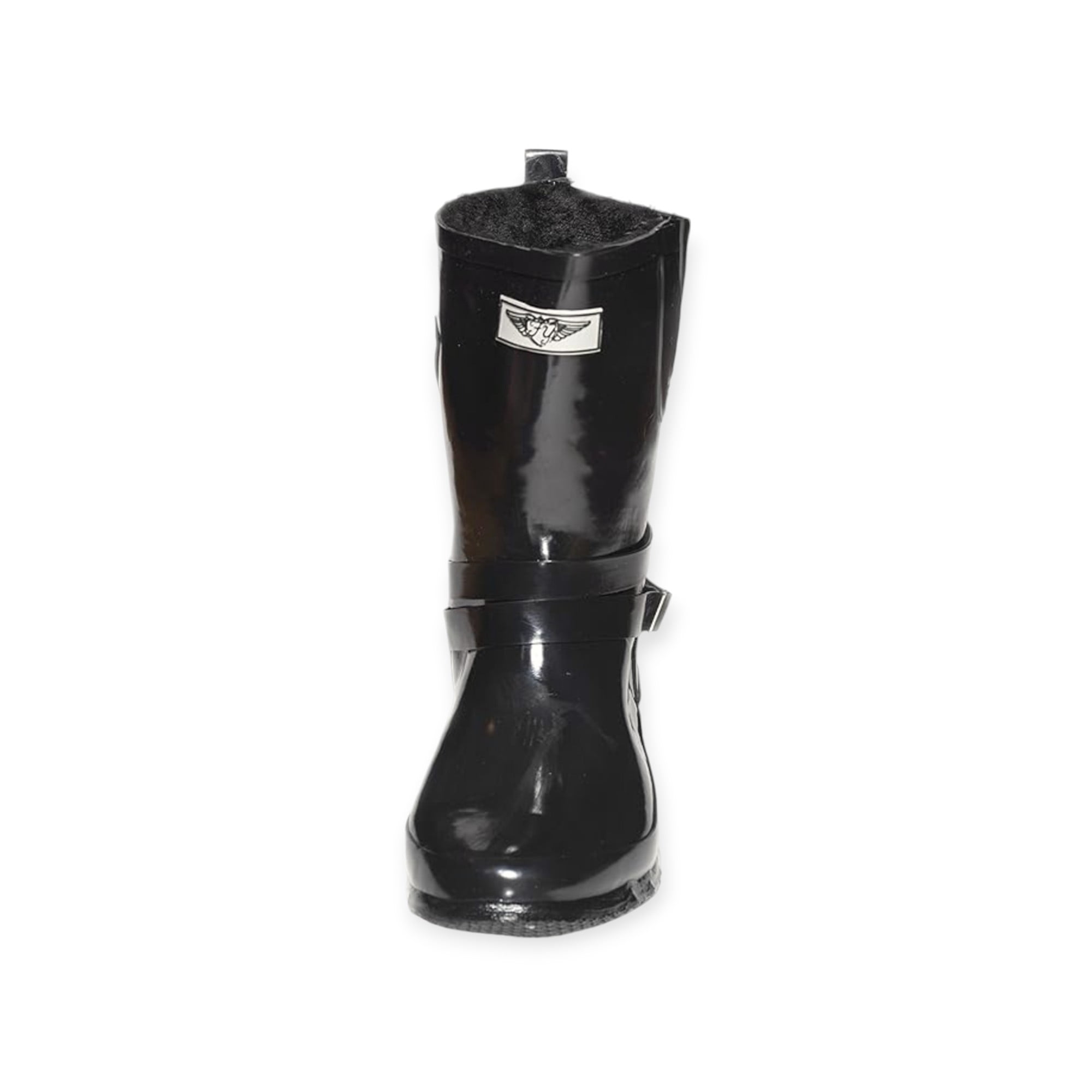 Forever Young Women's Mid Calf Rubber Rain boot with Faux Fur