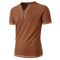 thumbnail image 5 of Vetsdori Shirts for Men Slim Fit Short Sleeve Summer Pullover Solid Color V-Neck V-Neck Outdoor Mens T-Shirts, 5 of 7