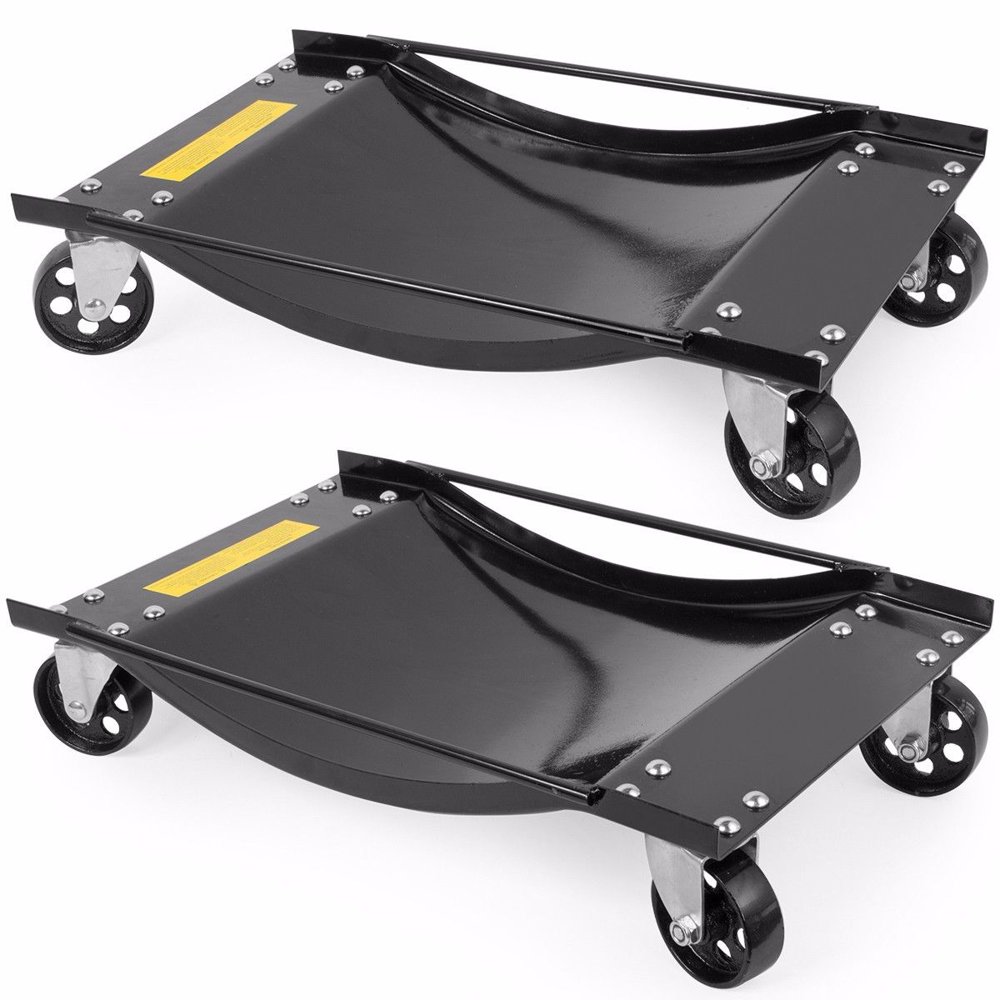 XtremepowerUS Set of 2Pieces Tire Skates Swivel Moving Wheel Dolly