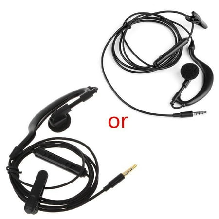 3.5mm Single In-Ear Only Mono Earphone Earbud Headphone w/ Mic For Phone