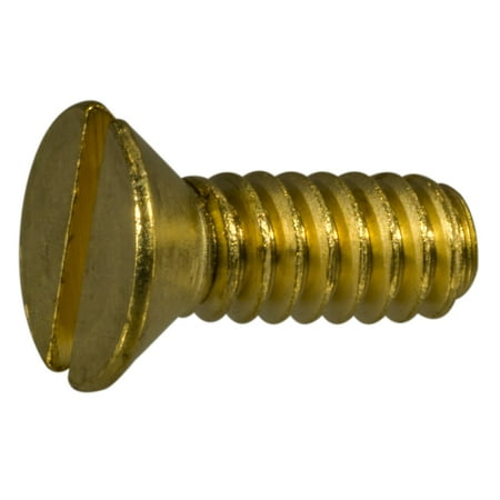

#10-24 x 1/2 Brass Slotted Flat Head Machine Screws MSFB-210 (24 pcs.)