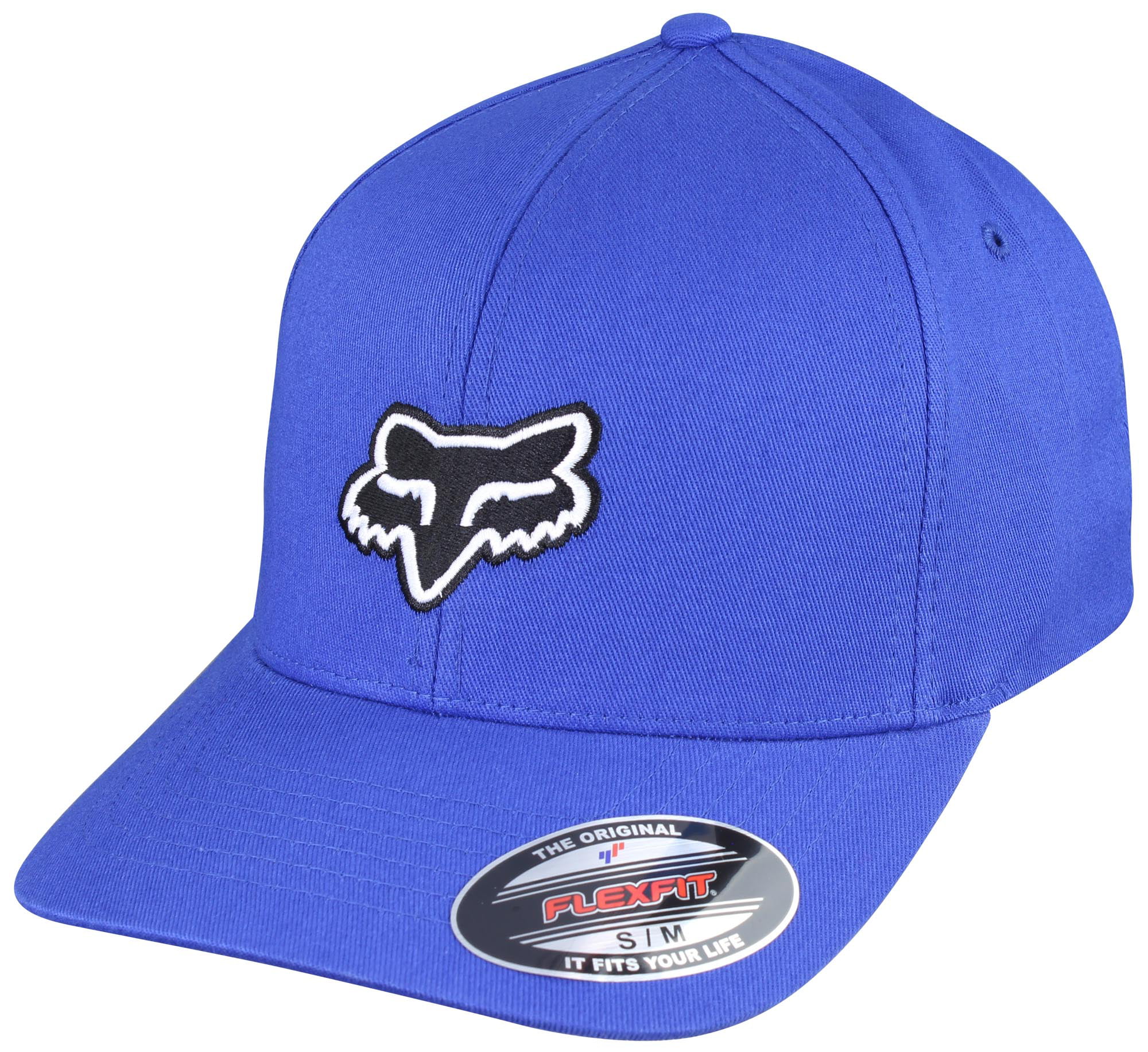 Fox Racing Mens Guys Legacy Flexfit Hat Black Fox Head Logo Ball Cap 