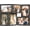 6 Holes Black Photo Frame, variant on 4 Picture Frame, 4x6 Four Folding Hinged Photo Frames, Rustic Wood Desk Family Photo Collage Stand Vertical on Tabletop for Birthday Family Lover Gift (White)
