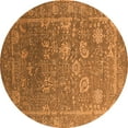 thumbnail image 1 of Ahgly Company Indoor Round Oriental Orange Industrial Area Rugs, 4' Round, 1 of 4