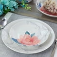 thumbnail image 2 of Martha Stewart Fine Ceramic Floral Dinnerware Set, White, 2 of 9
