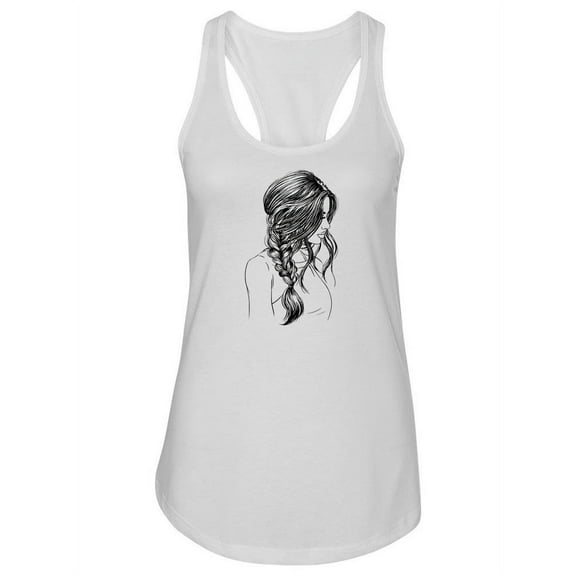 A Woman With Long Hair Tank Women -Image by Shutterstock, Female Small