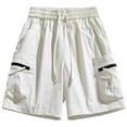 thumbnail image 3 of Cargo Shorts for Men Summer Casual Lightweight Breathable Elastic Waist Straight Leg Relaxed Fit Shorts with Pockets, 3 of 4