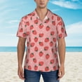 thumbnail image 4 of Haiem Strawberries Printed Hawaiian Shirt for Men - Men’s Casual Beach Summer Shirts - Stretch Fabric with Modern Fit-X-Large, 4 of 9