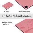 thumbnail image 6 of for iPad Pro 11 Case (2022 2021 2020 2018), iPad Air 5th 4th Generation 10.9 inch Case, Embossed Cat & Tree PU Leather Retro Shockproof Magnetic Clasp Wallet Card Slots Folio Kickstand Cover, Pink, 6 of 6