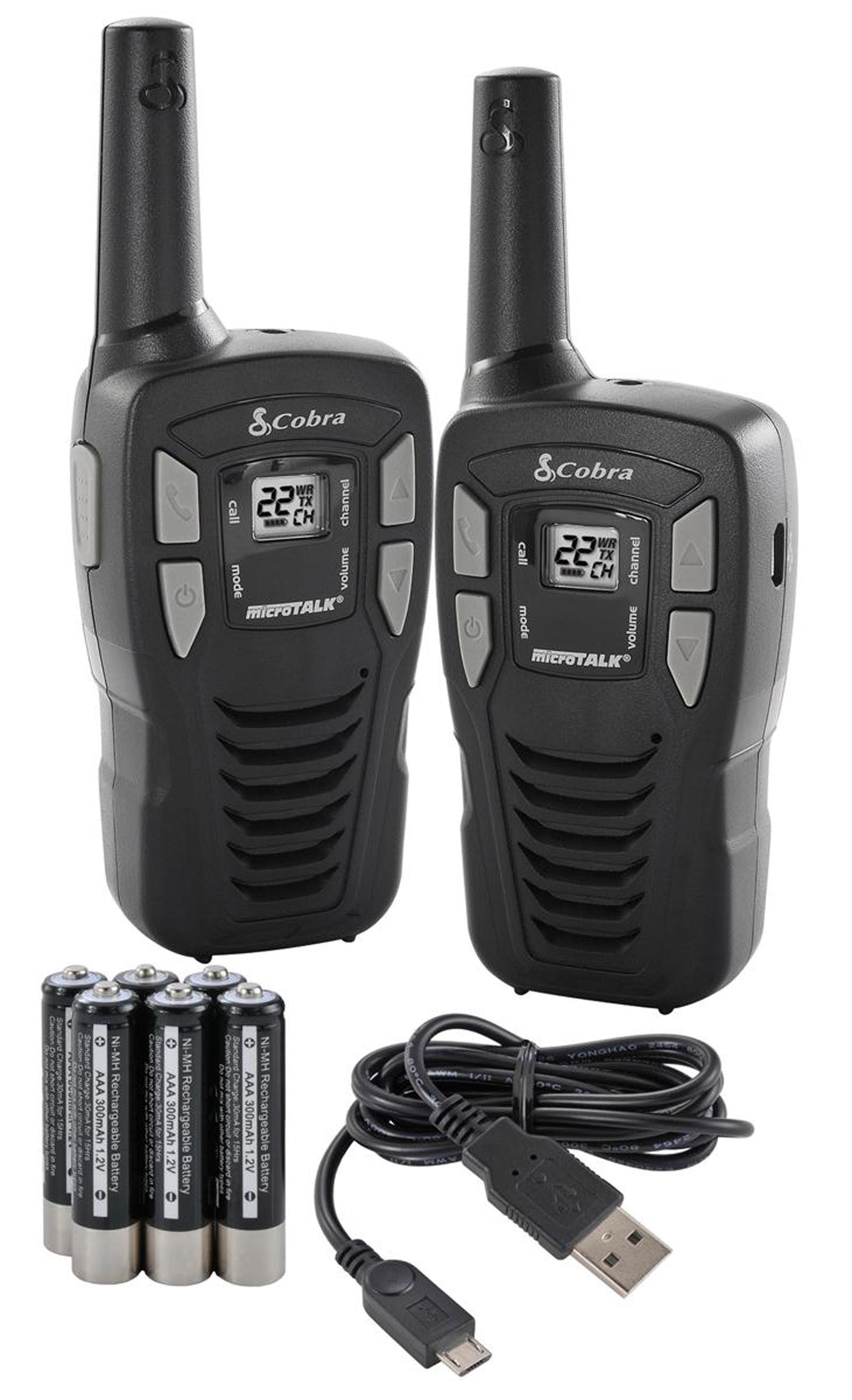 Cobra 16 Mile 22 Channel FRS/ GMRS Walkie Talkie 2 Way Radios CXT195 (Pair)