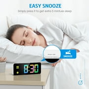 Alarm Clock, AMIR Digital Alarm Clock 5.8-inch Calendar Volume Brightness Adjustable Clock for Kids Bedroom Home