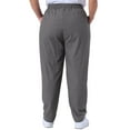 thumbnail image 4 of DARING DIVA Women's Plus Straight Leg Elastic Loose Pockets Trousers Grey 4X, 4 of 6