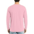 thumbnail image 5 of Dresfit Mens Thermal Shirts Crew Neck Big and Tall Shirt Fall Knit Long Sleeve Solid Color Athletic Tops 2025 Lightweight Basic Loose Fit Pullover Tops Pink XL, 5 of 7