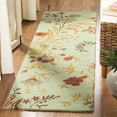 thumbnail image 3 of SAFAVIEH Blossom Kelly Floral Flower Wool Area Rug, Light Green/Multi, 5' x 8', 3 of 10