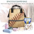 thumbnail image 4 of Wukai Vintage Baseball Mummy Backpac,&nbsp;Diaper Bag Purse Breast Pump Bag Purse Diaper Bag for swim,gym,workout,large capacity backpack, 4 of 5
