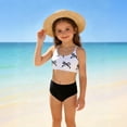 thumbnail image 4 of Edvintorg Girls Swimming Suit 4 Piece Cute Printed Spaghetti Straps Bathing Suit with Cover Up Skirt Swimwear for Girls Size 8-13, 4 of 6