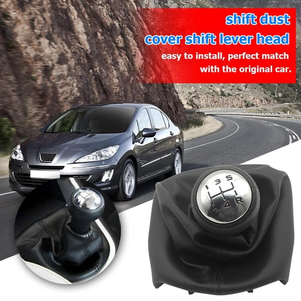 Perilla de cambio de marchas, palanca de cambios de 5 velocidades para Peugeot 307 207 Citroen C3 C4 C5 Sywqhk Accesorios para autos y motos