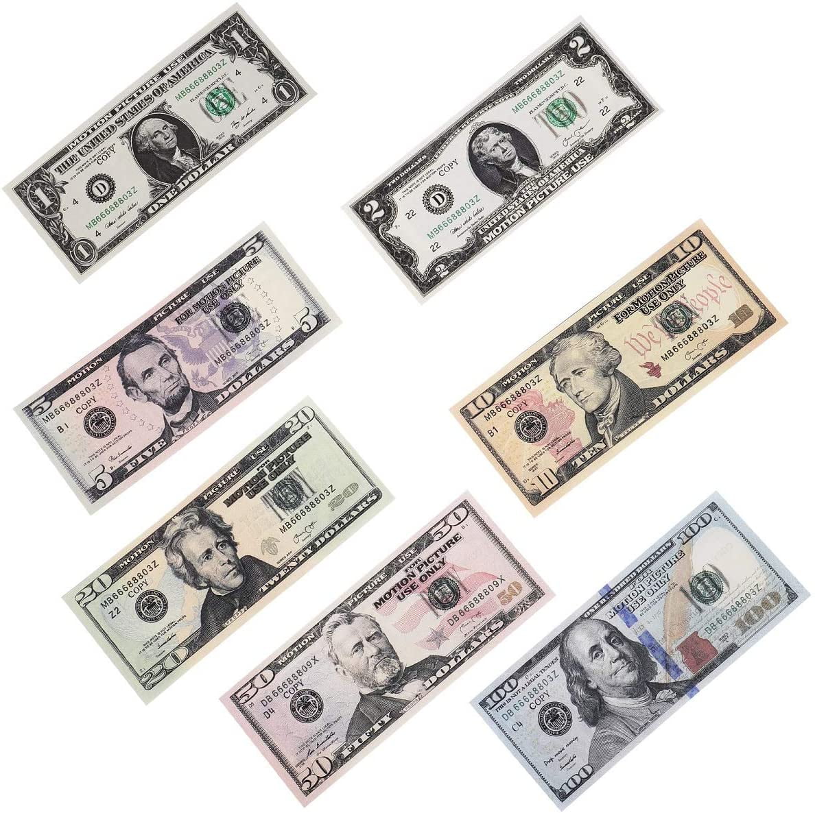 200pcs fake money prop money 5 dollar double sided full print fake dollars for movie props kid s education walmart com