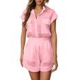 thumbnail image 3 of MAIHAN Theme Park Outfits for Women Y2k Outfits Shirt and Shorts Set Shorts Set 2 Piece Outfit Cotton Outfits Sets, 3 of 7
