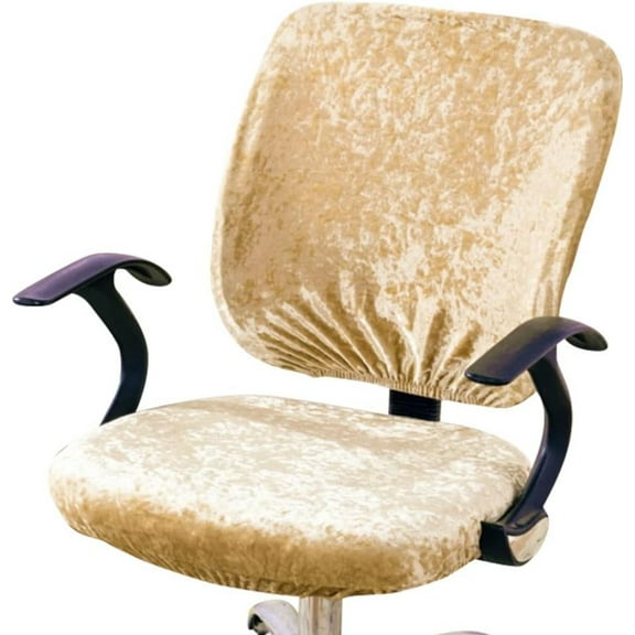 Vireellx Stretch Spandex Velvet Computer Office Chair Covers, Removable Washable Universal Chair Slipcovers for Hotel Home Bar Wedding Party Decor