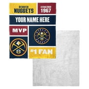 Denver Nuggets NBA Colorblock Personalized Silk Touch Sherpa Throw Blanket