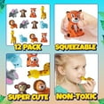 thumbnail image 3 of Mini Zoo Animals Bath Toys - (Pack of 12) Vinyl Rubber Jungle Safari Animal Figures, Squeezable Bath Tub Toys for Kids, Baby Shower, Birthday Party Supplies, Favors, Cake Decor, Table Decorations, 3 of 8