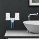 thumbnail image 5 of Soporte de pared con ventosa para cepillos de dientes, sin perforaciones, para baño (Kit de limpieza dental con dos tazas D806), 5 of 6