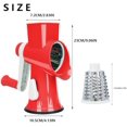 thumbnail image 6 of Rotary Cheese Grater with Handle-Versatile Cheese Grater Non-Slip Suction Base,Cheese Shredder & Food Slicer for Cheese,Carrots, Cucumbers,Nuts-Compact & Easy Clean Kitchen Kitchen Tool (red), 6 of 7