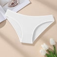 thumbnail image 2 of Lunuaoe Women's Ribbed Cotton Briefs, Mid-Low Waist Threaded Panties, Soft Breathable Everyday Underwear, 2 of 8
